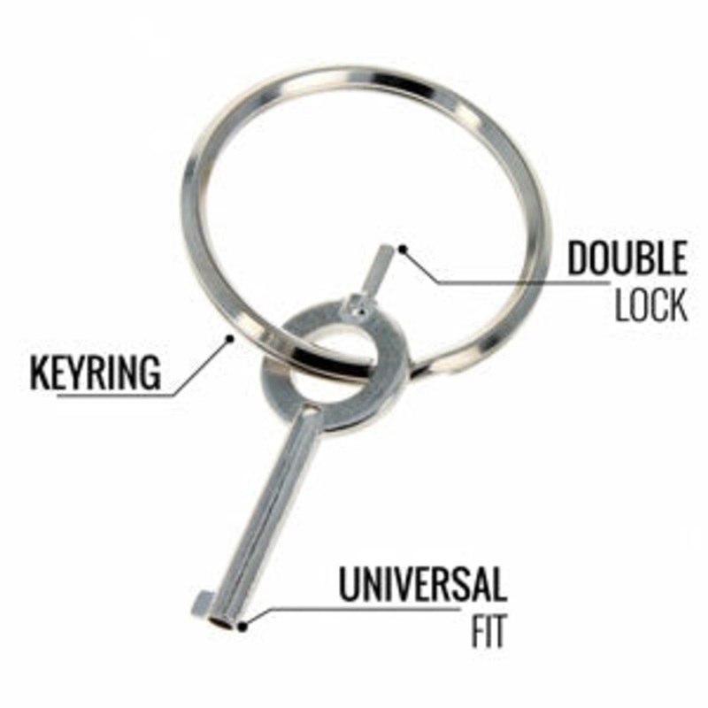 Handcuff Key Bag of 5 Nickel Plated Steel Key Blanks