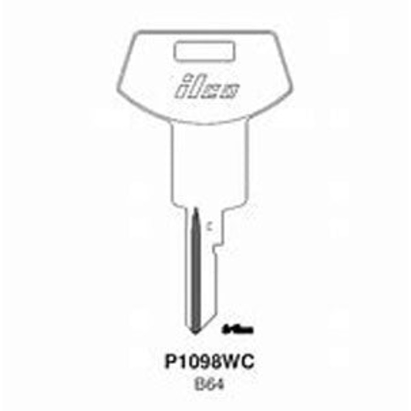 P1098WC B64 Bag of 10 Nickel Plated Brass Key Blanks