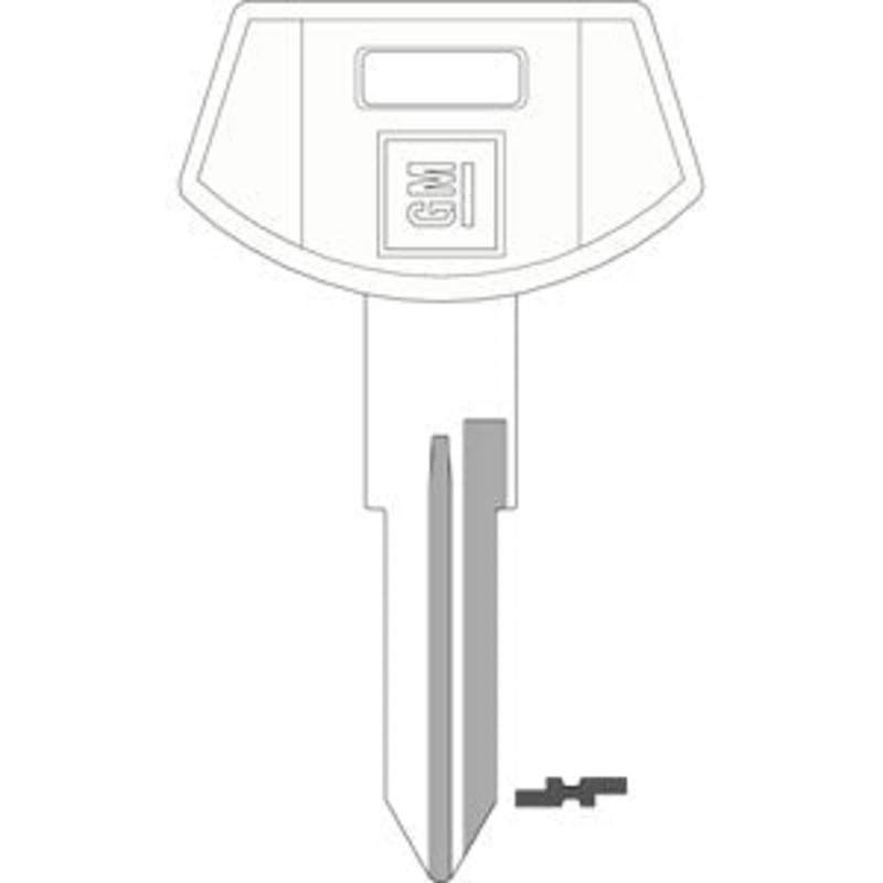 P1099 B68 Bag of 10 Nickel Plated Brass Key Blanks