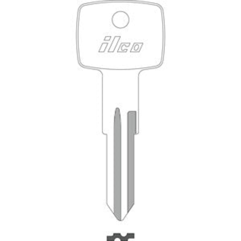 X168 B61 Bag of 10 Nickel Plated Brass Key Blanks