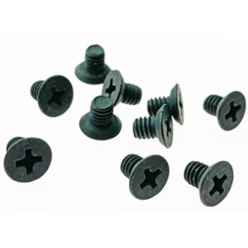 Aluminum Storefront Mortise Lock Faceplate Mounting Screws Black Oxide Stainless Steel Pack of 10