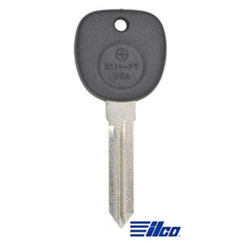B111-PT Transponder Key Blank fits some GM Vehicles Sold 1 Each