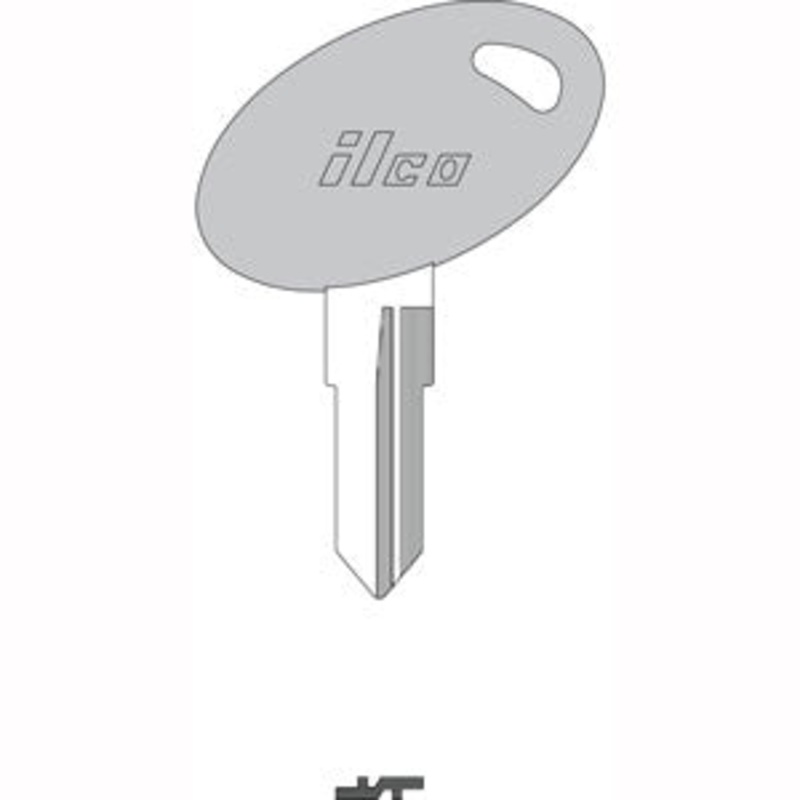 BAU4-P Nickel Plated Brass Key Blanks Plastic Head Bag of 5