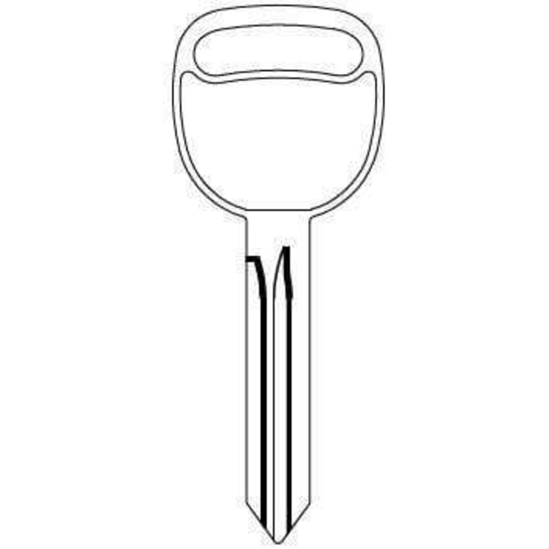 P1115 B106 GM Bag of 10 Nickel Plated Key Blanks