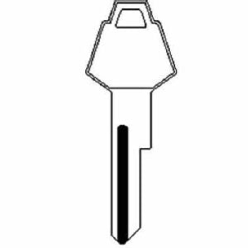 P1770U Y152 Bag of 10 Nickel Plated Brass Key Blanks