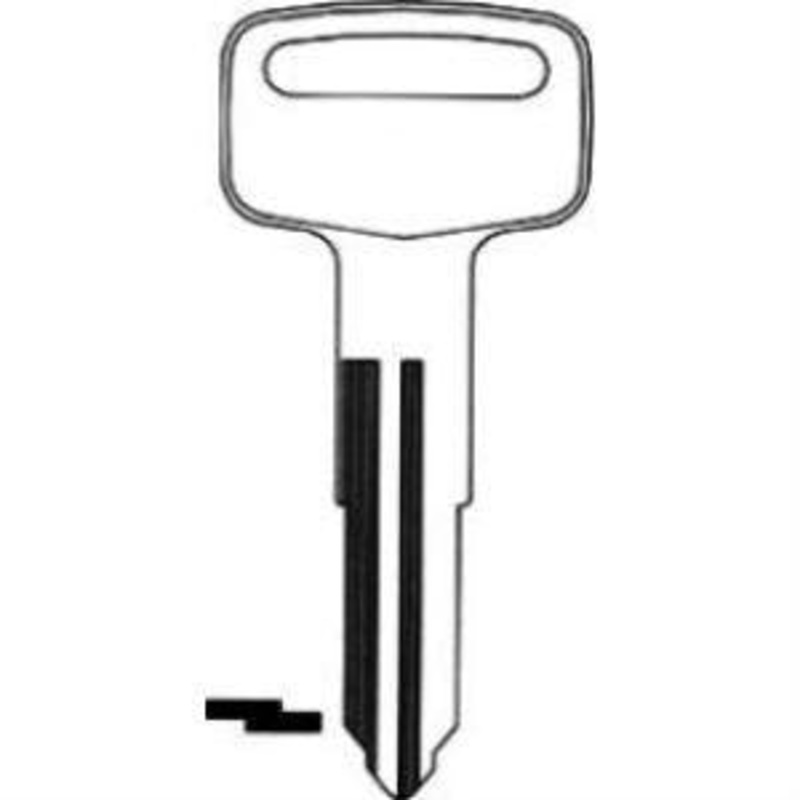 X120 YH46 Bag of 10 Nickel Plated Brass Key Blanks