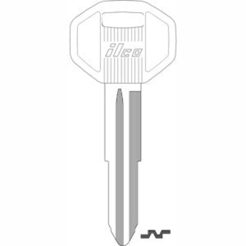 X176 MIT1 Bag of 10 Nickel Plated Brass Key Blanks