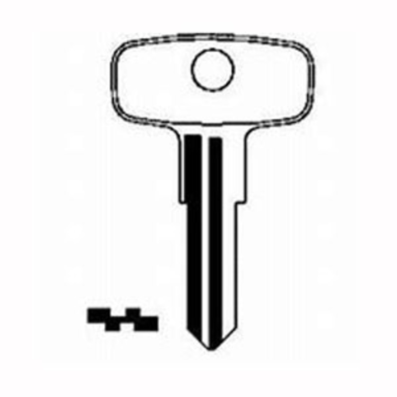 X68 YH27 Bag of 10 Nickel Plated Brass Key Blanks