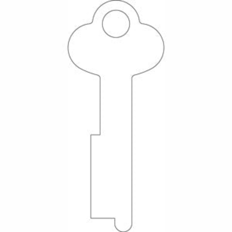 1028 Bag of 10 Flat Steel Keys fits some Safe Deposit Boxes