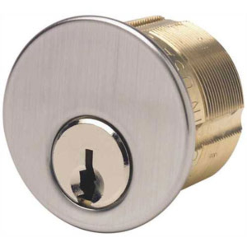 7186GA-26D-KD ILCO 1-1/8 Mortise Cylinder with Sargent LA Keyway Satin Chrome Finish