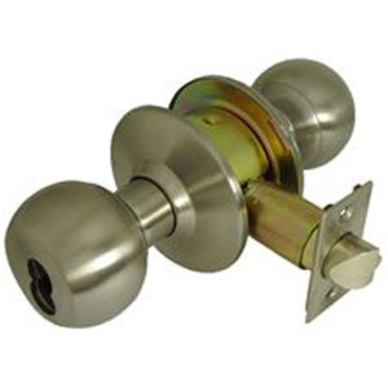 I-CORE SFIC Commercial Knob Lockset Entrance Function 32D Stainless Steel Finish