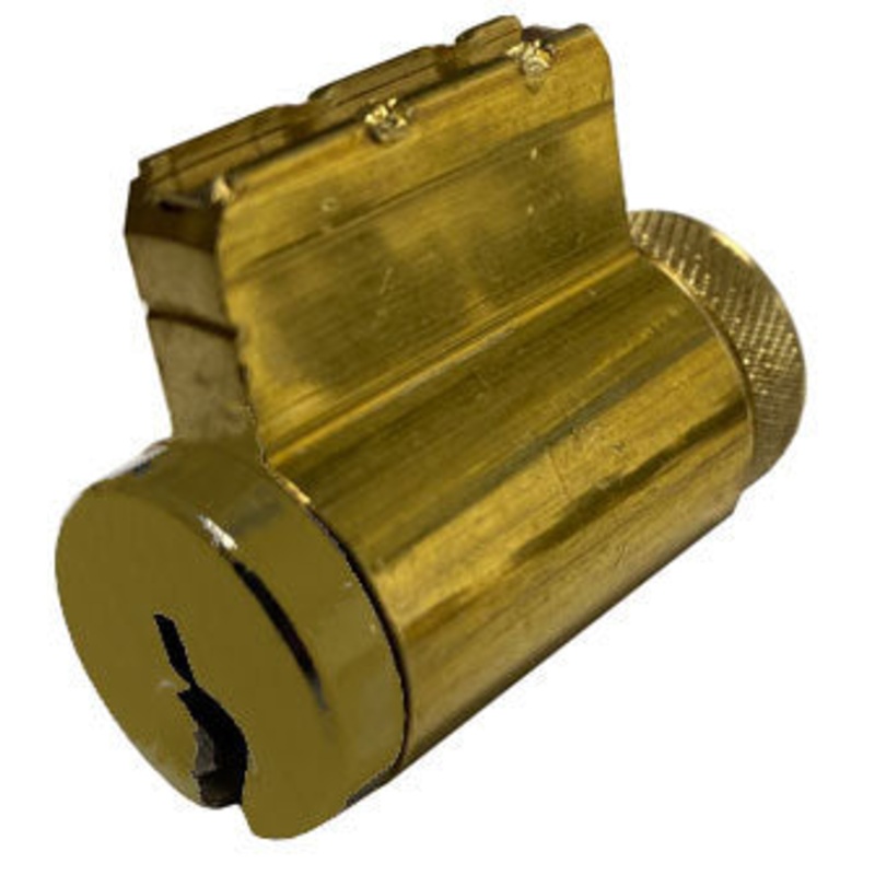 15985KS-04-KD ILCO 5 Pin Key-in-Knob Cylinder in Satin Brass Finish with Kwikset KW1 Keyway fits some Patio Doors