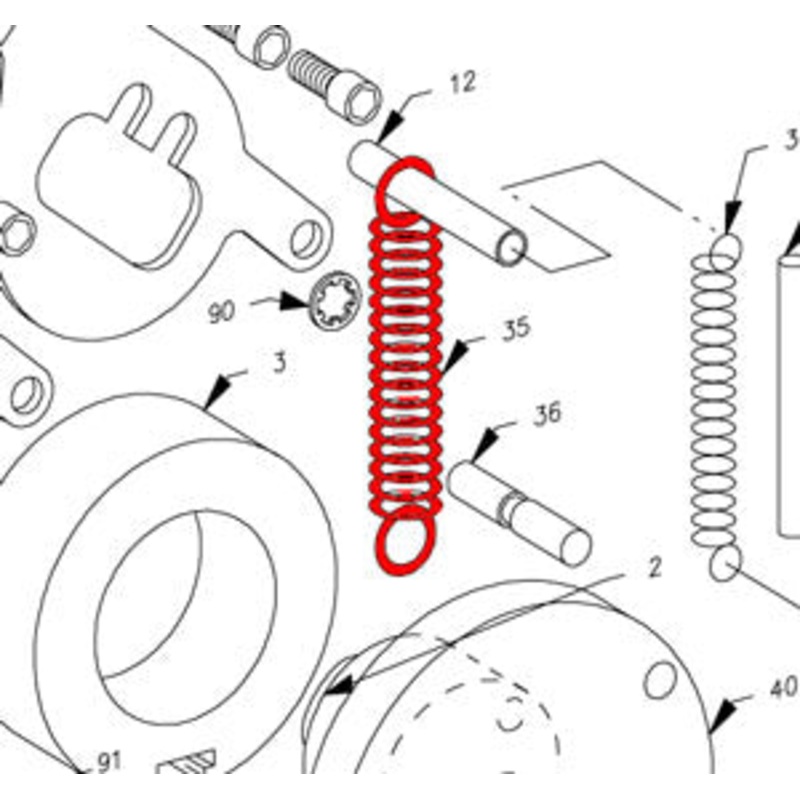 RY2035 Lever Spring for Rytan Punches