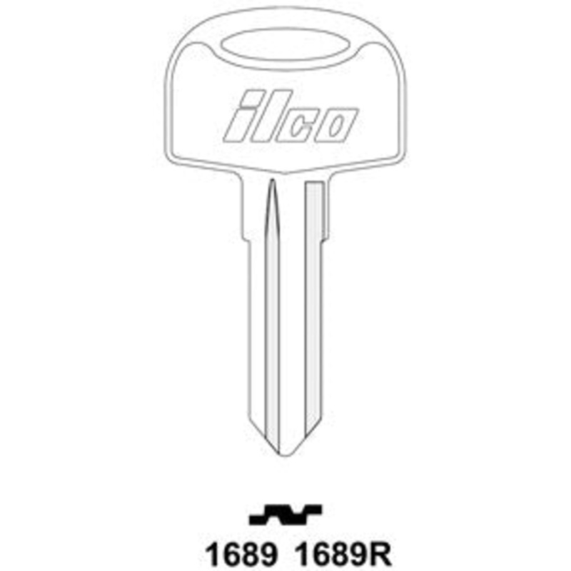 1689R Bag of 10 Nickel Plated Brass Key Blanks