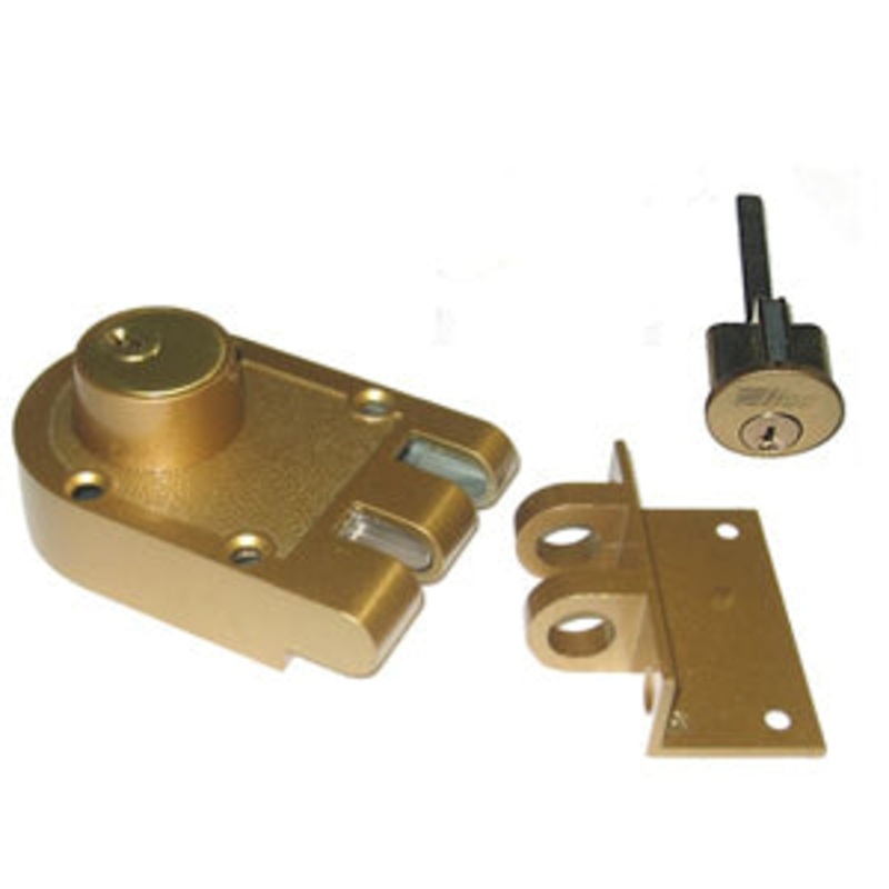 Double Cylinder Surface Mounted Jimmy Proof Lock SC1 535SC-53-41 Angled Strike