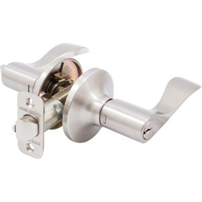 SC1 Satin Nickel Lever Handle Lock HL500455