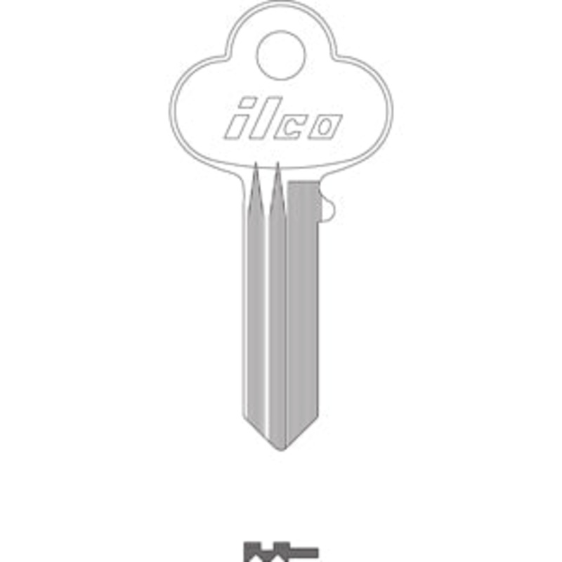 R1001EN SK1  Bag of 10 Nickel Plated  Brass Key Blanks