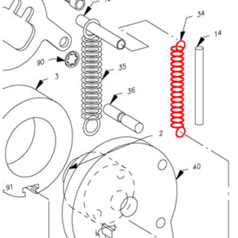 RY2034 Extension Spring for Rytan Punch Machine