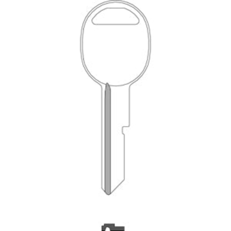 S1098D B51 Bag of 10 Nickel Plated Brass Key Blanks
