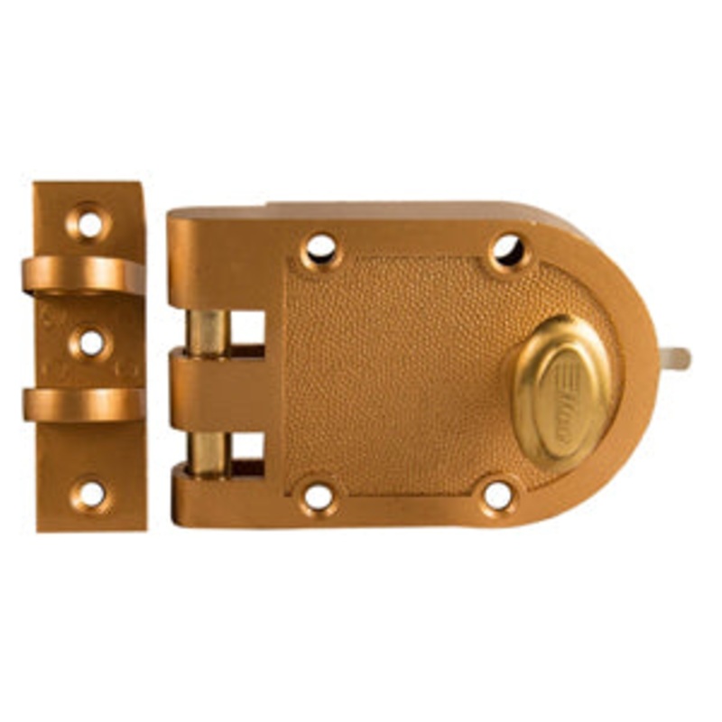 Single Cylinder Surface Mounted Jimmy Proof Lock without rim cylinder 530-53-41 Less Cylinder Angled Strike