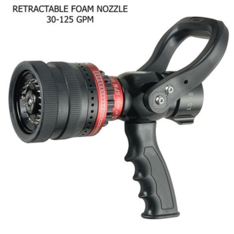 1-1/2 Selectable Gallonage Retractable Foam Nozzle 30-60-95-125 GPM