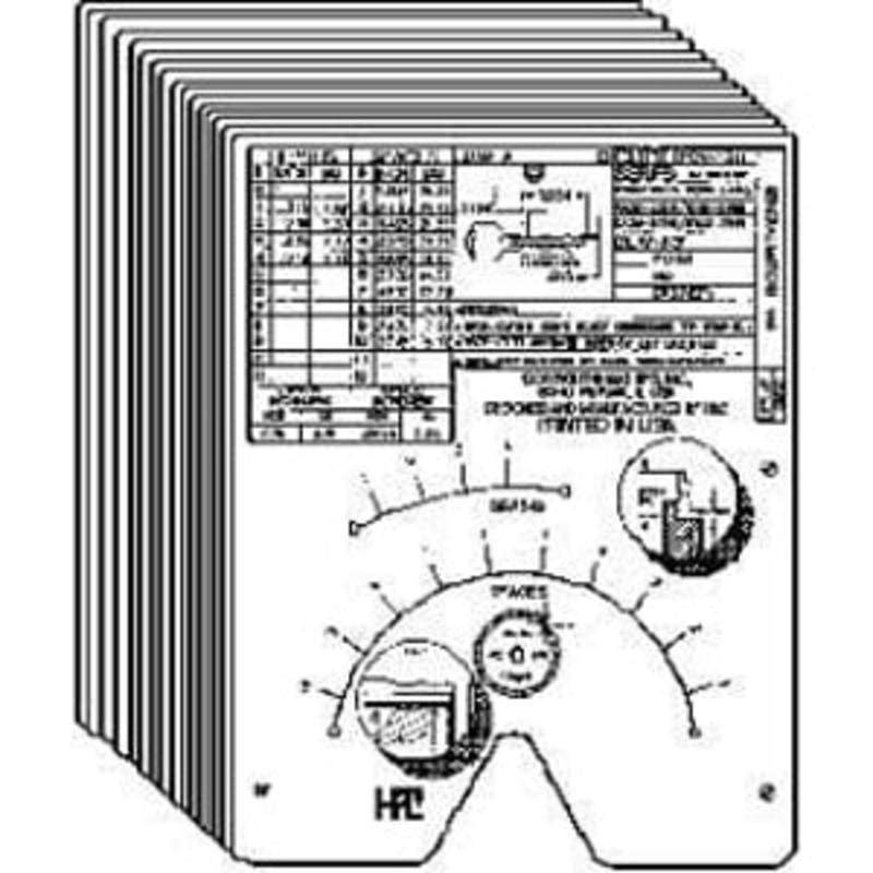 C44 Sargent Large Pin Code Card for Blitz 1200 Series Code Machines