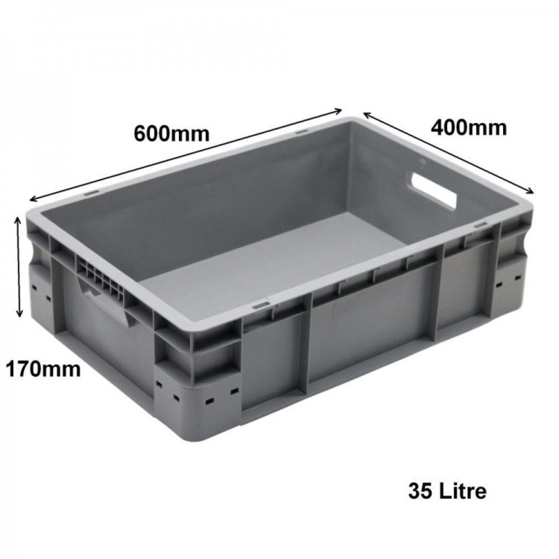 35 Litre Euro Box – 600mm x 400mm x 170mm – SPK4617