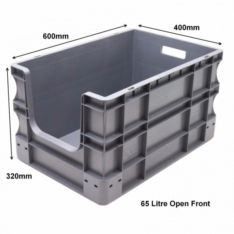65 Litre Euro Box Open Front – 600mm x 400mm x 320mm – SPK4632