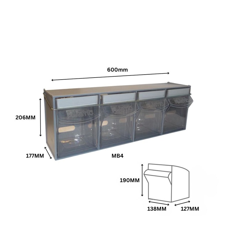 Tilt Bin MB4 – 600mm x 177mm x 206mm