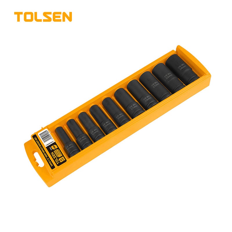 10PCS 1/2 DRIVE DEEP IMPACT SOCKET SET