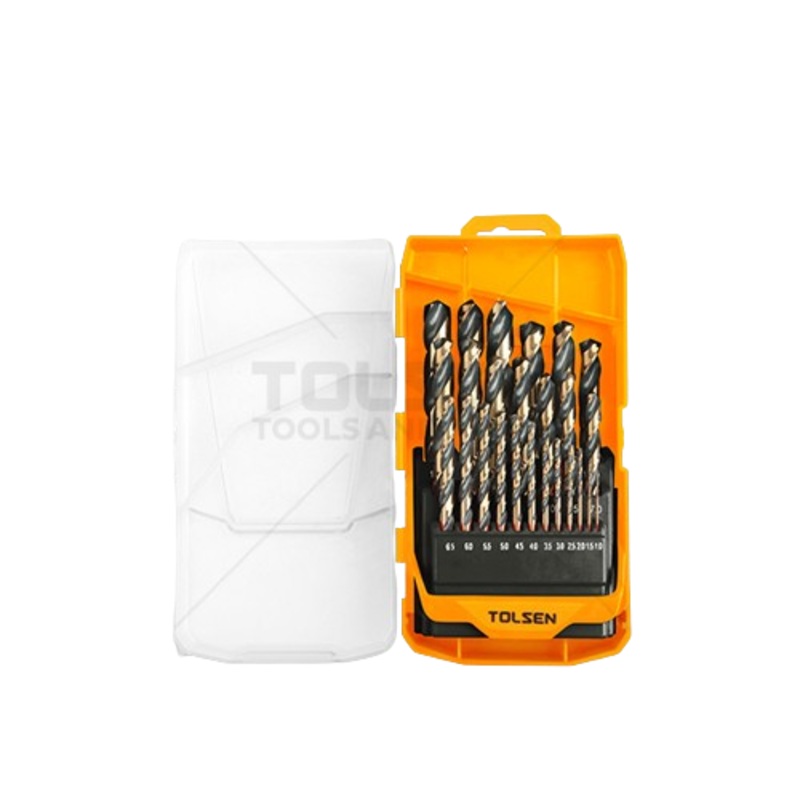 25PCS BLACK & GOLD HSS FRACTIONAL STRAIGHT SHANK JOBBER LENGTH DRILL BIT SET (INDUSTRIAL)