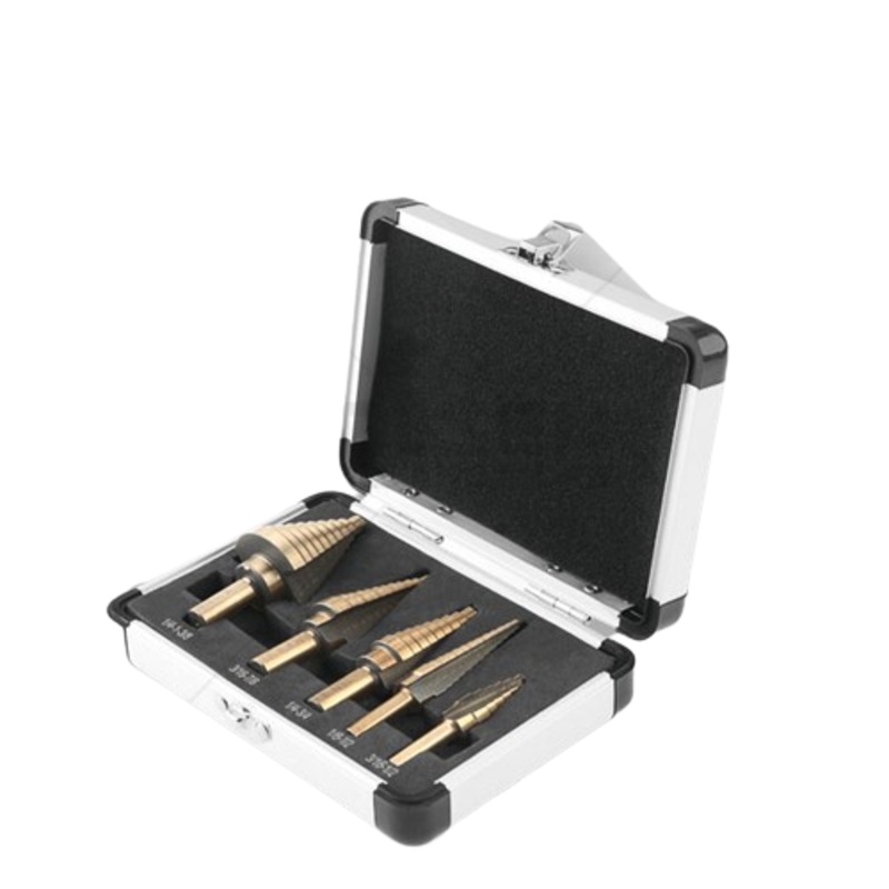5PCS BLACK & GOLD STEP DRILL BIT SET