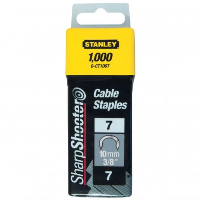 Stanley 1-CT106T 10MM/3/8Cable Staples X1000 7CT100