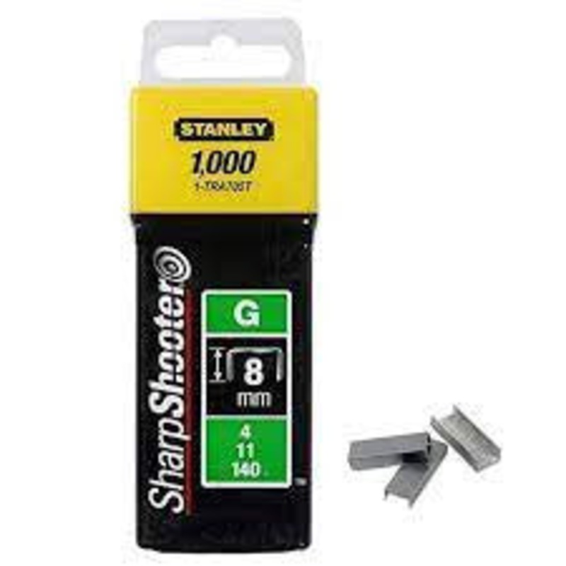 Stanley 1-TRA705T 8mm/5/16 H/D Staples(1 000) G Type – Pack of 2