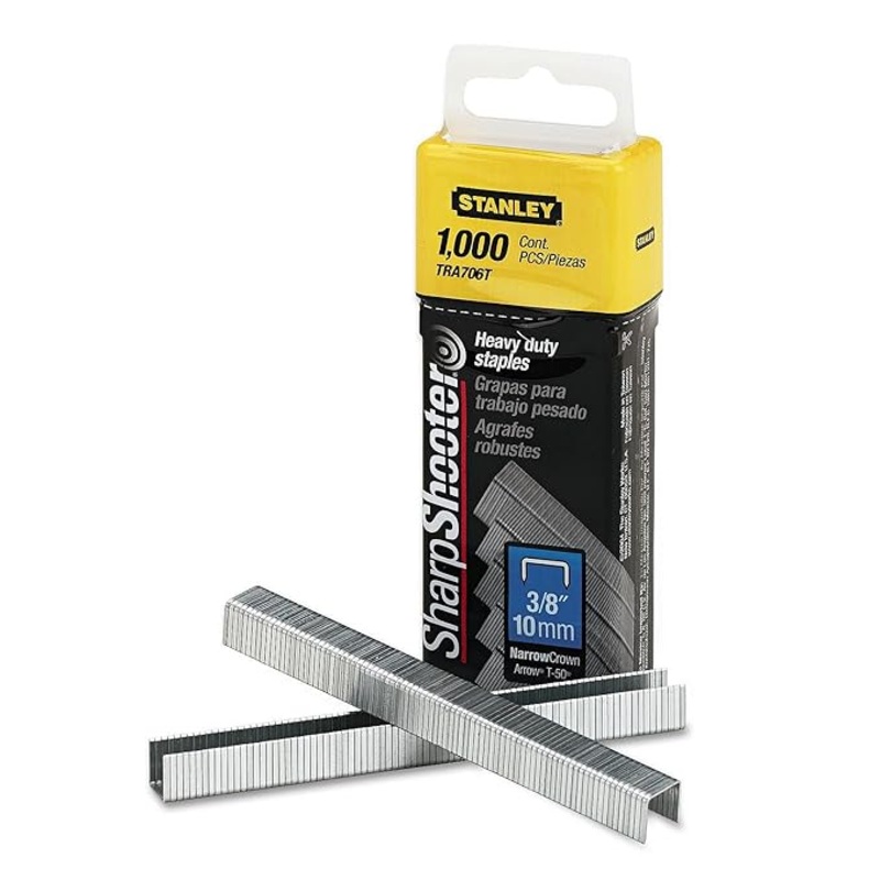 Stanley 1-TRA706T 10mm/3/8 H/D Staples(1 000) G Type – Pack of 2