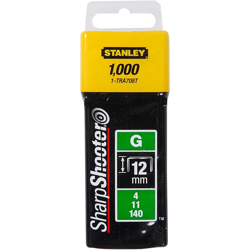 Stanley 1-TRA708T 12mm/1/2 H/D Staples(1 000) G Type – Pack of 2