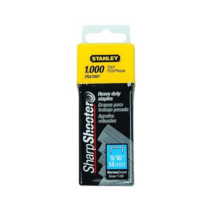 Stanley 1-TRA709T 14mm/9/16 H/D Staples(1 000) G Type – Pack of 2