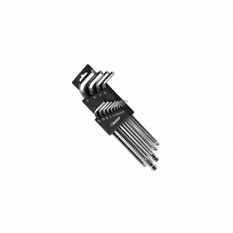 13-Piece SAE Allen Wrench Ball Point Hex Key Set – Long