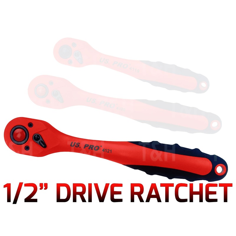 US PRO 1/2 DRIVE 72 TOOTH LIGHTWEIGHT RATCHET HANDLE