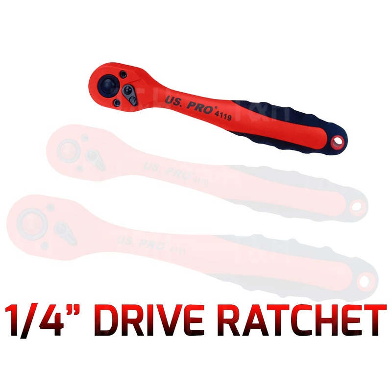 US PRO 1/4 DRIVE 72 TOOTH LIGHTWEIGHT RATCHET