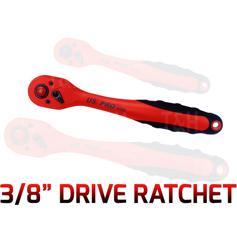 US PRO 3/8 DRIVE 72 TOOTH LIGHTWEIGHT RATCHET