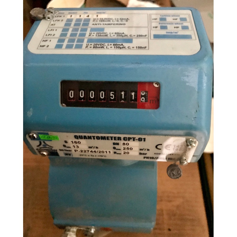 Common SA Quantometer Mechanical Turbine Gas Meter DN80 G160 turbine #1774