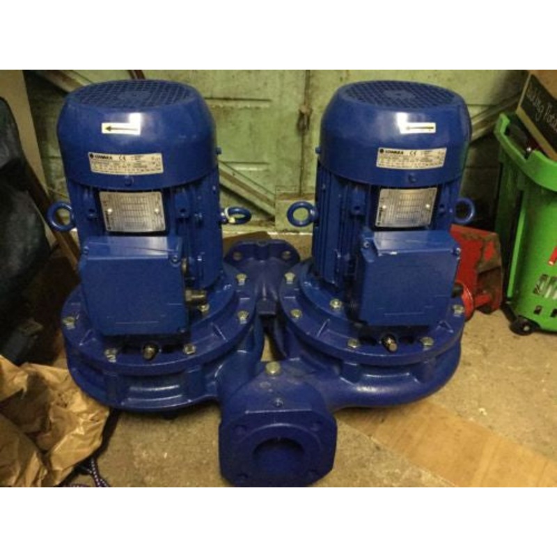 lowara xylem FCTE 4 65 250/22/p twin head pump centrifugal in line TP 3 Phase