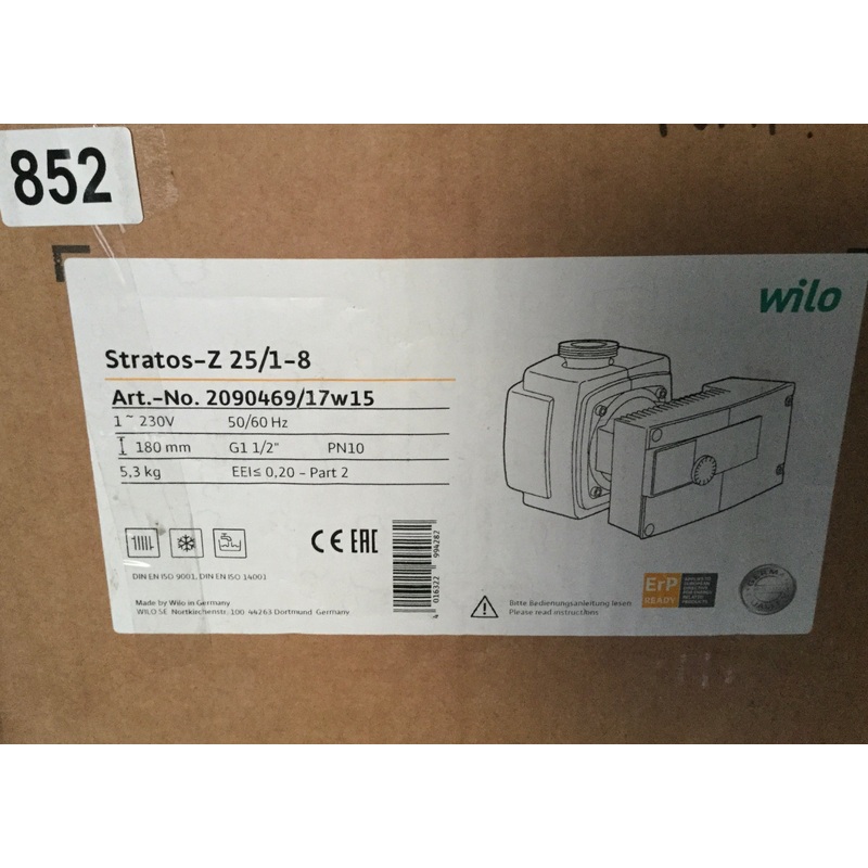 Wilo Stratos Z 25/1-8 230v Threaded Drinking Water 2113789 Equiv. Magna 25-80 N #2017