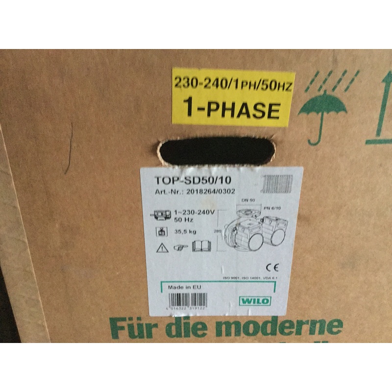 Wilo TOP-SD50/10 commerical circulating pump 230v Replaces Grundfos UPSD 50-120F #33/452