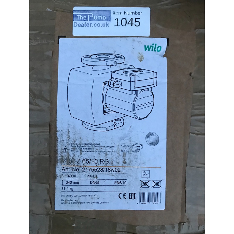 Wilo TOP-Z 65/10 RG 3ph 400v circulator pump DN65 2175528 #1045
