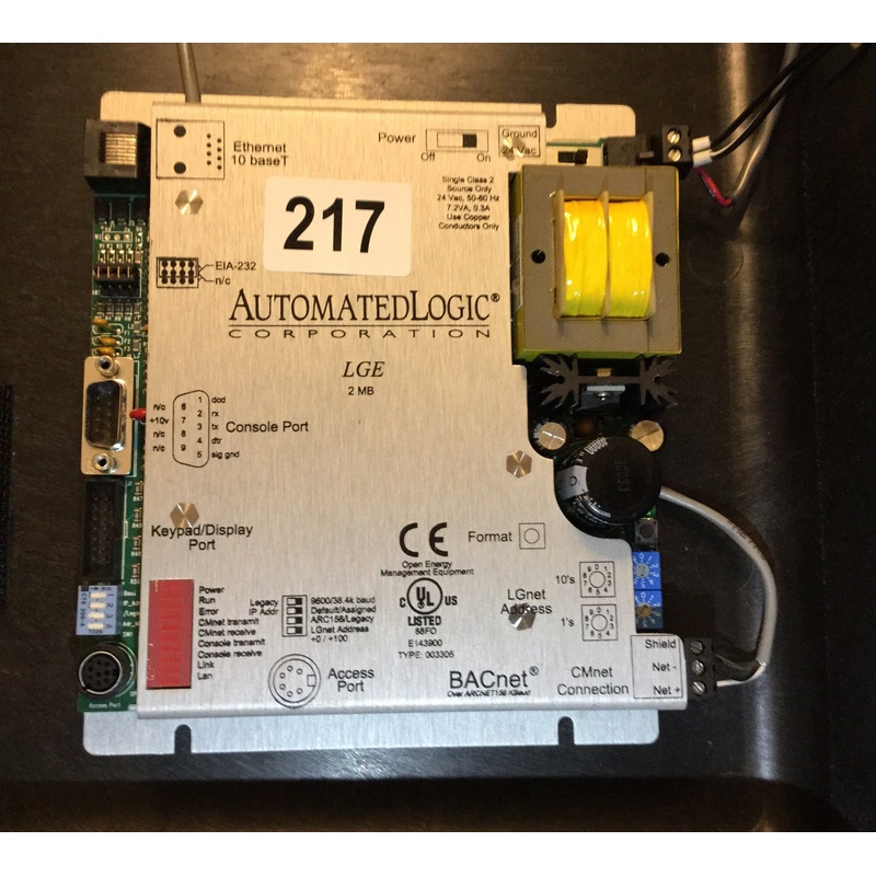 Automated Logic LGE 2mb Control Module Bacnet HVAC BMS Arcnet Ethernet Router #217
