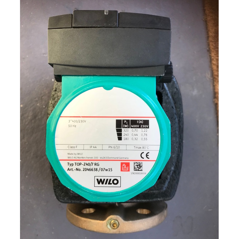 Wilo Top Z 40/7  250mm 415V 2046638 Circulator Pump Hot water drinking water #851