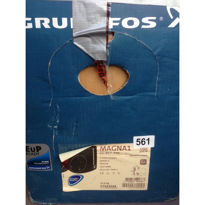 USED Grundfos MAGNA1 65-80F (340) Variable Speed Pump Circulator 240V 97924204 #561