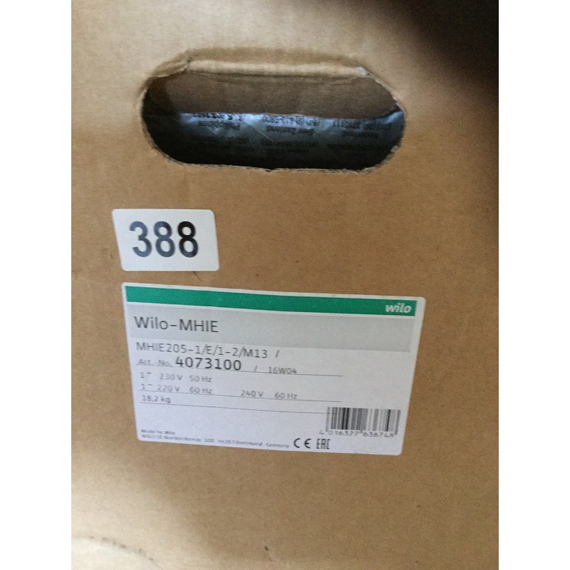 Wilo Economy Economy MHIE 205 M1, M3 (1~220/230/240 V, EPDM) Stainless Horizontal Multistage Pump 4073100 #388